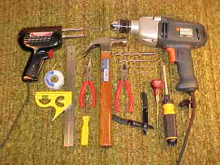 Picture showing the tools needed for constructing the passice mixer