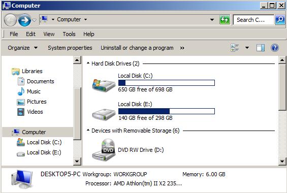 Image of Disk Management utility
