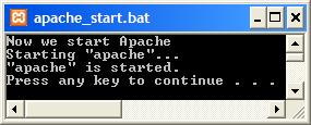 Screen capture of XAMPPlite starting up